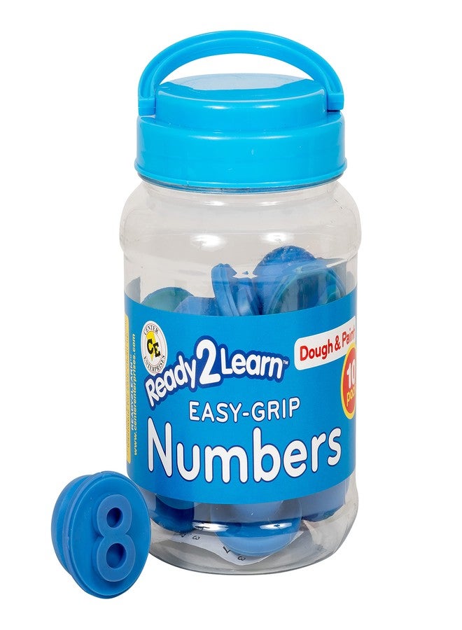 READY 2 LEARN Easy Grip Dough and Paint Stampers | Numbers | Set of 10 | Ages 2+ | Easy-to-hold Letter Stamps for Kids - Image 1